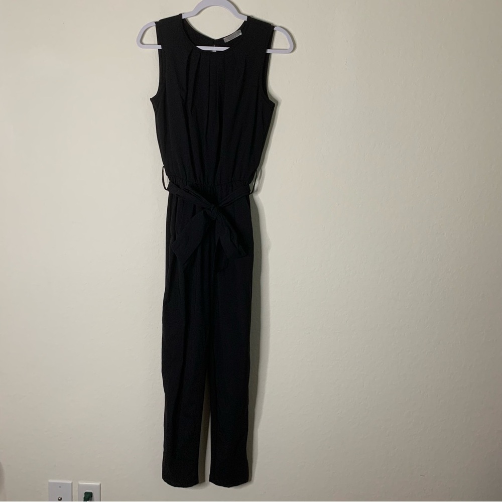 Anatomie Womens black Amelia sleeveless belted jumpsuit Small